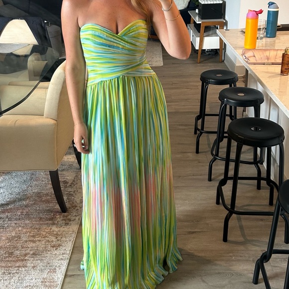 SOLD OUT Electric Stripe ML Monique Lhuillier Gown - Picture 3 of 3